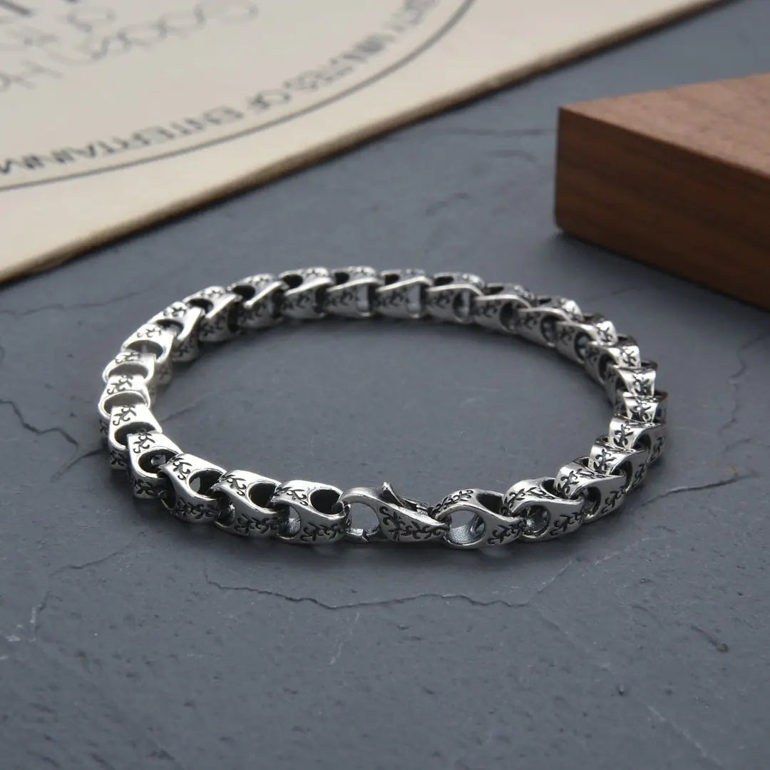 Men's Fashion Brand Sterling Silver Bracelet